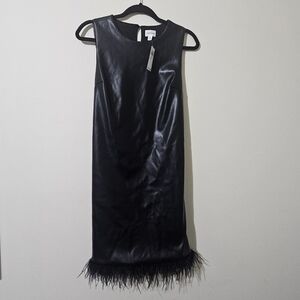 For Cynthia Leather Dress